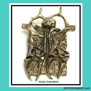 Igael Tumarkin Jewelry - Isralian Igael Tumarkin Modernist Abstract Brooch Igael Tumarkin Jewelry - Isralian Igael Tumarkin Modernist Abstract Brooch